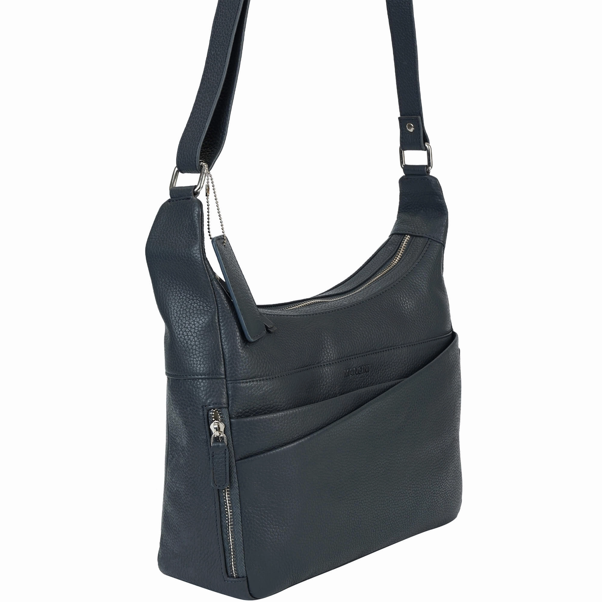 Mancini Pebbled June Crossbody Handbag