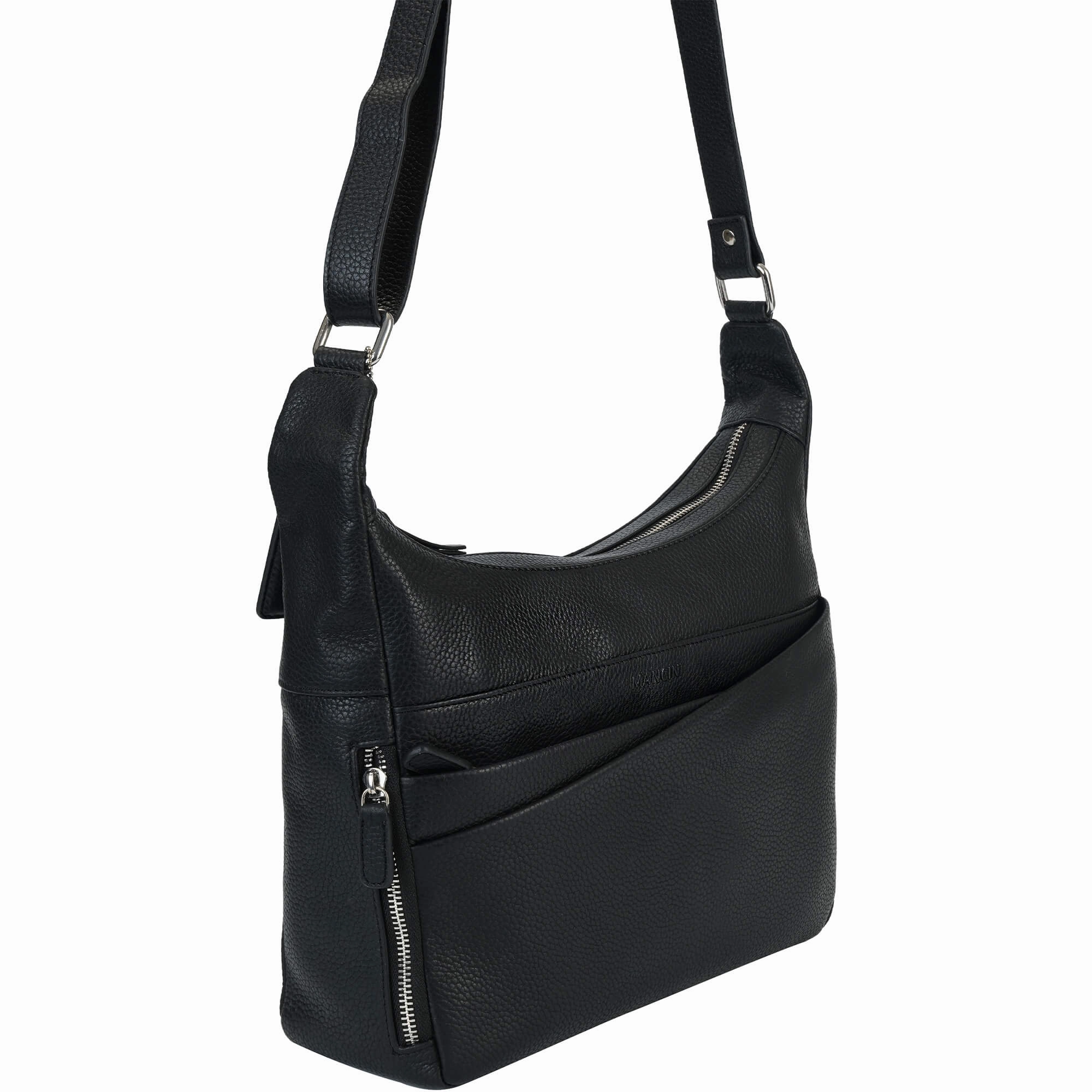 Mancini Pebbled June Crossbody Handbag
