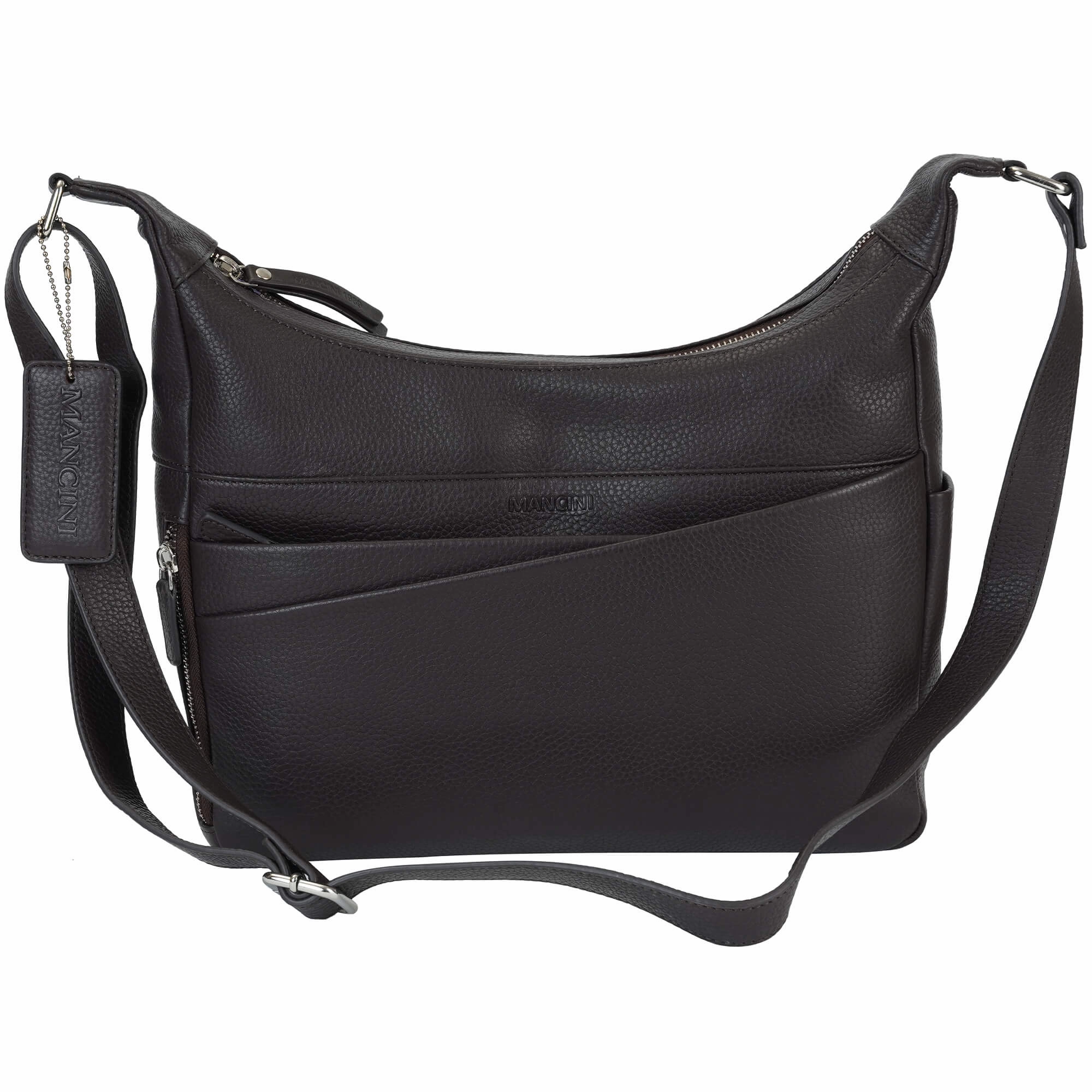 Mancini Pebbled June Crossbody Handbag
