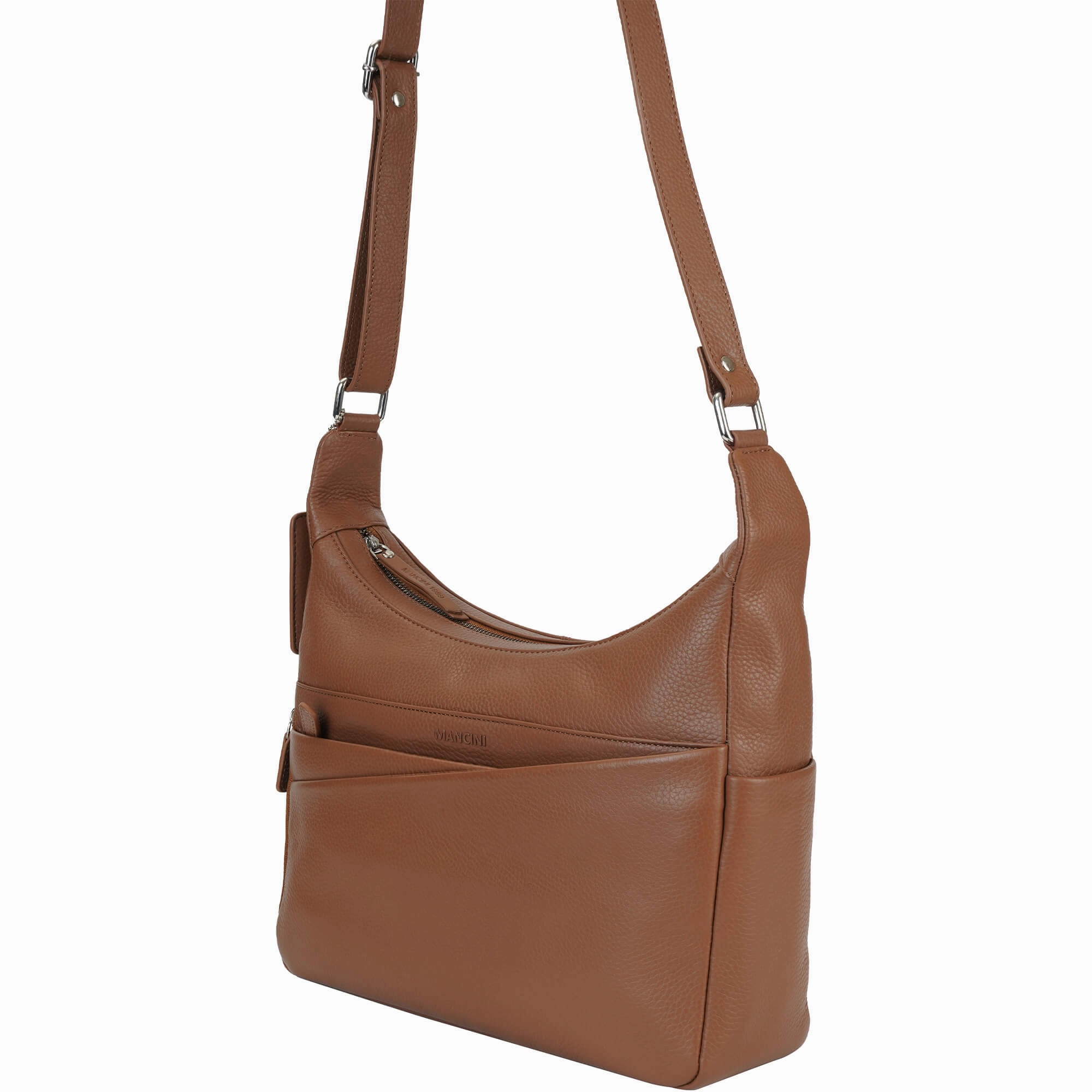 Mancini Pebbled June Crossbody Handbag