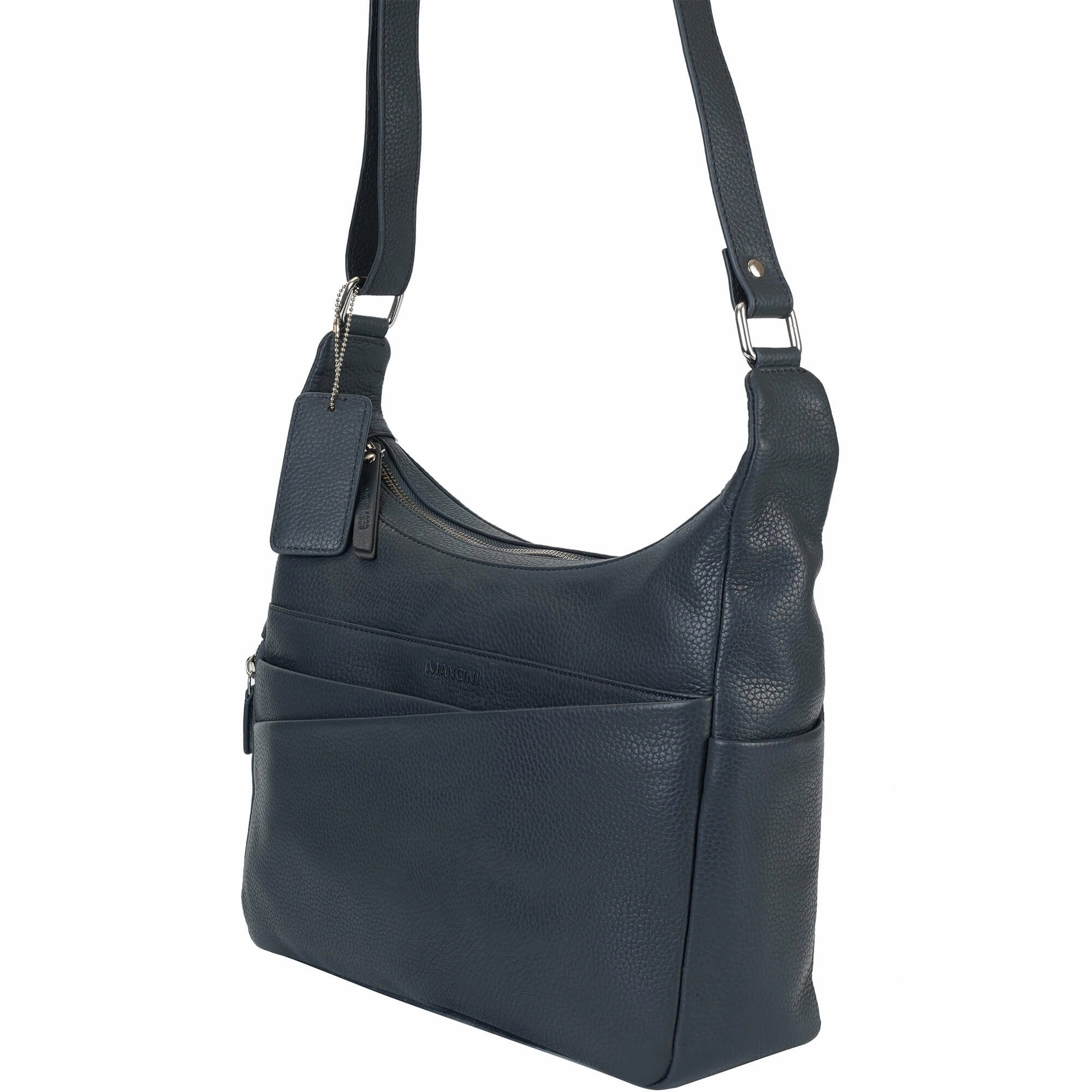 Mancini Pebbled June Crossbody Handbag