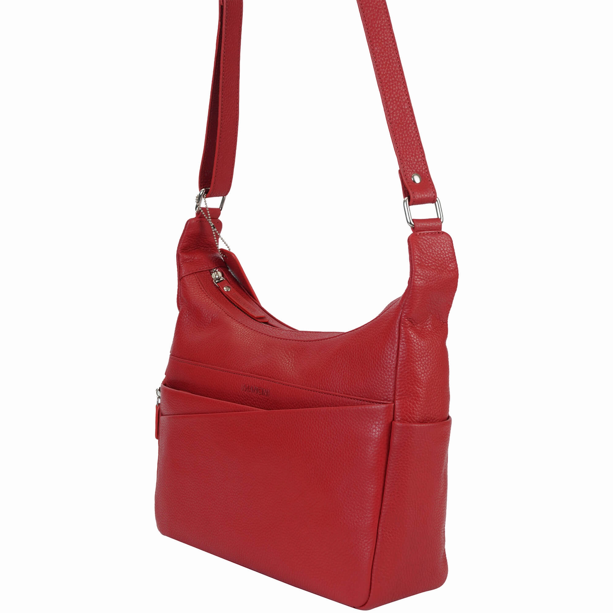Mancini Pebbled June Crossbody Handbag