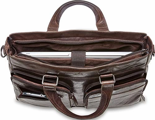 Mancini Single Compartment Laptop/Tablet Tote in Burgundy
