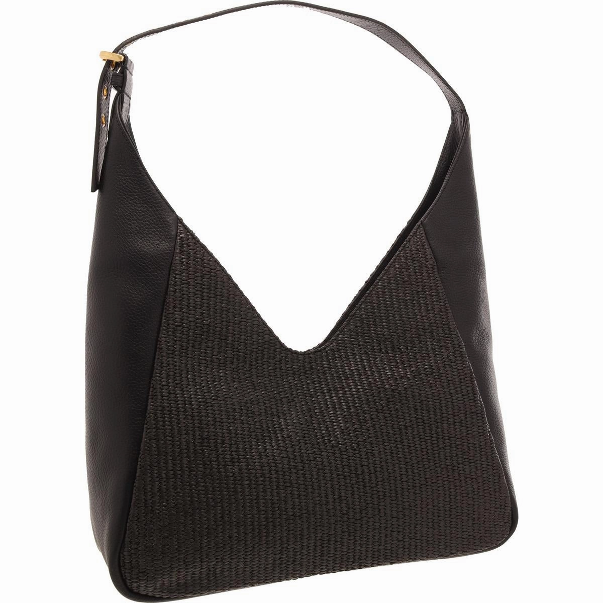 Marza Womens Mixed Media Leather Shoulder Handbag