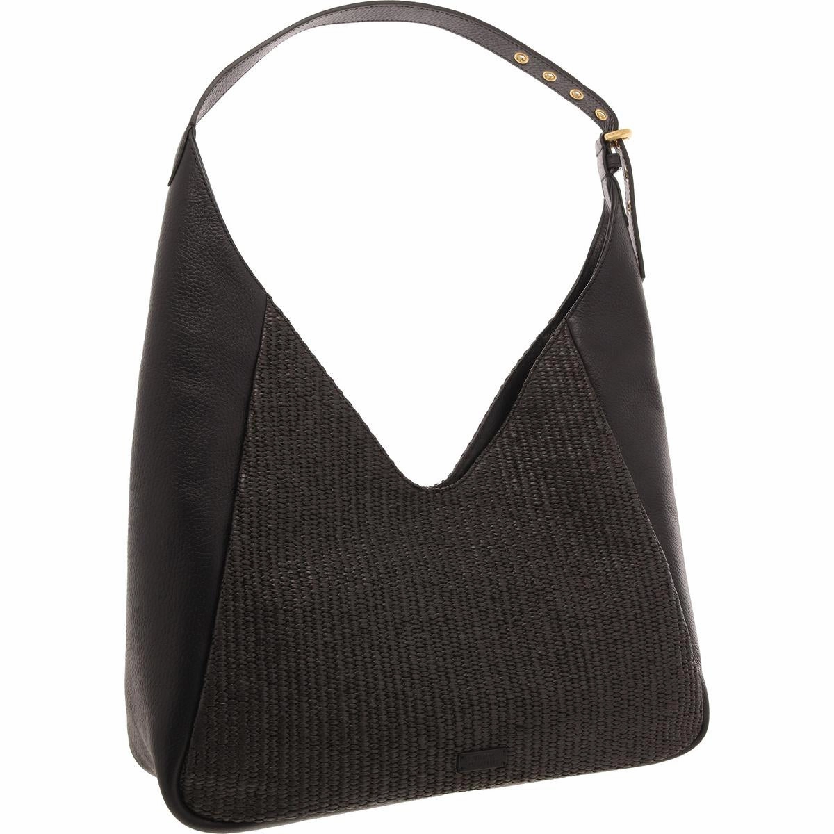 Marza Womens Mixed Media Leather Shoulder Handbag