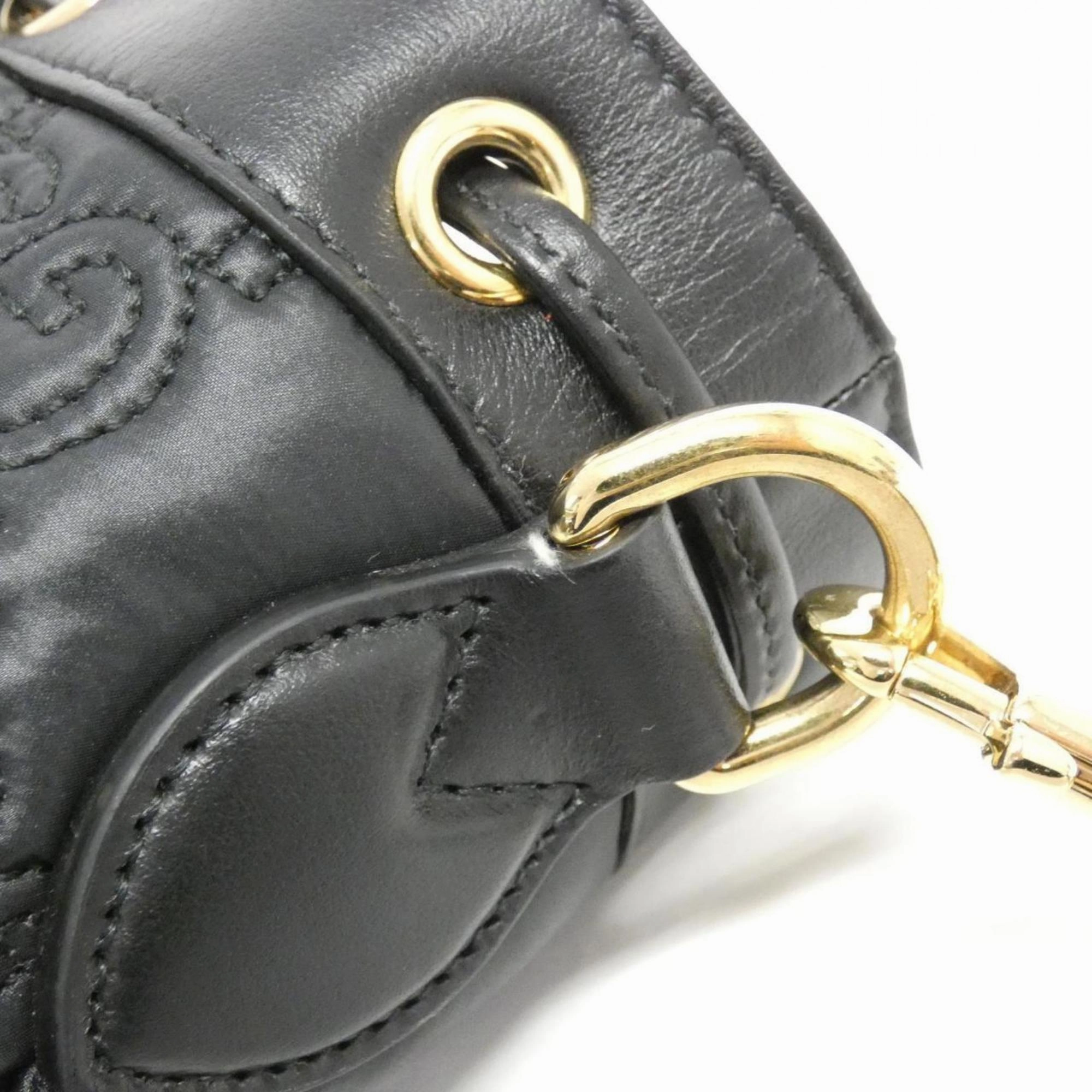 Matelasse Leather Shoulder Bag with Key Charm
