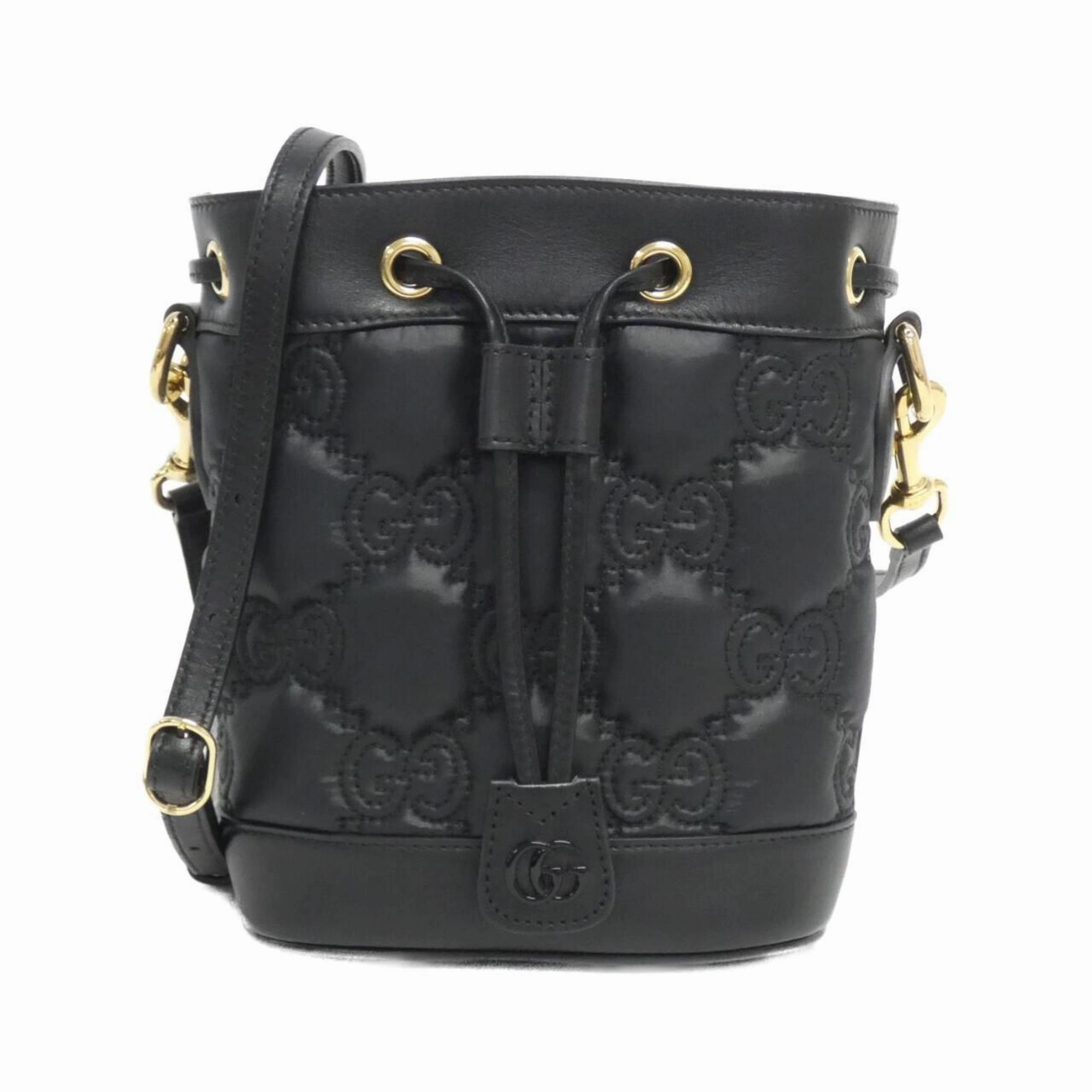 Matelasse Leather Shoulder Bag with Key Charm