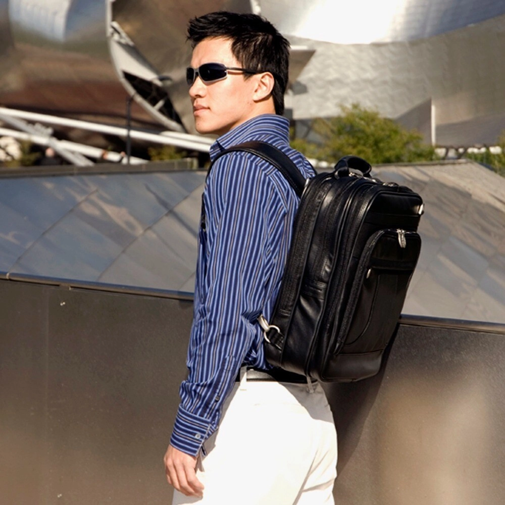 McKlein Lincoln Park LeatherThree-Way Computer Briefpack.