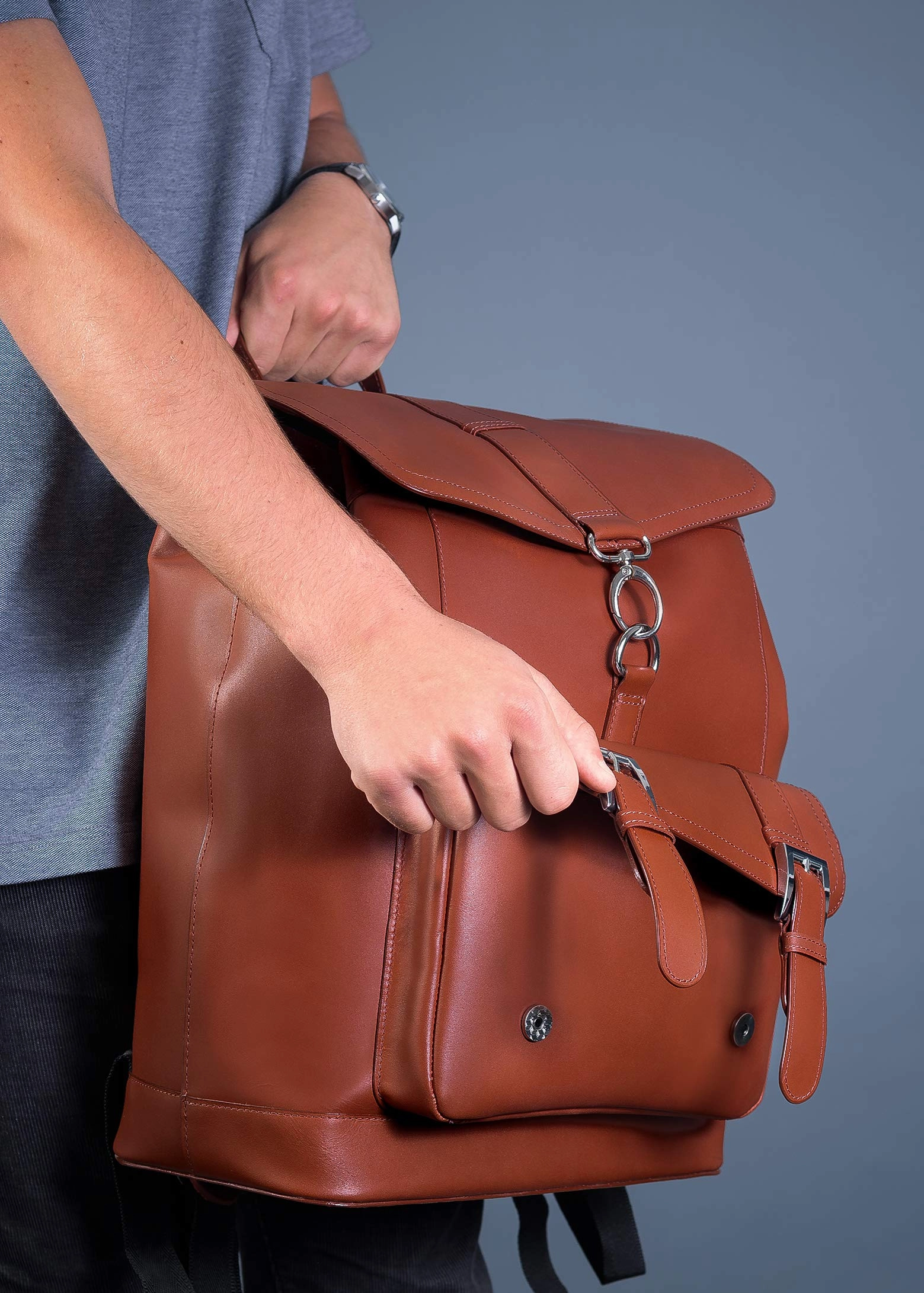 McKlein USA Hagen 15" Leather Laptop Backpack