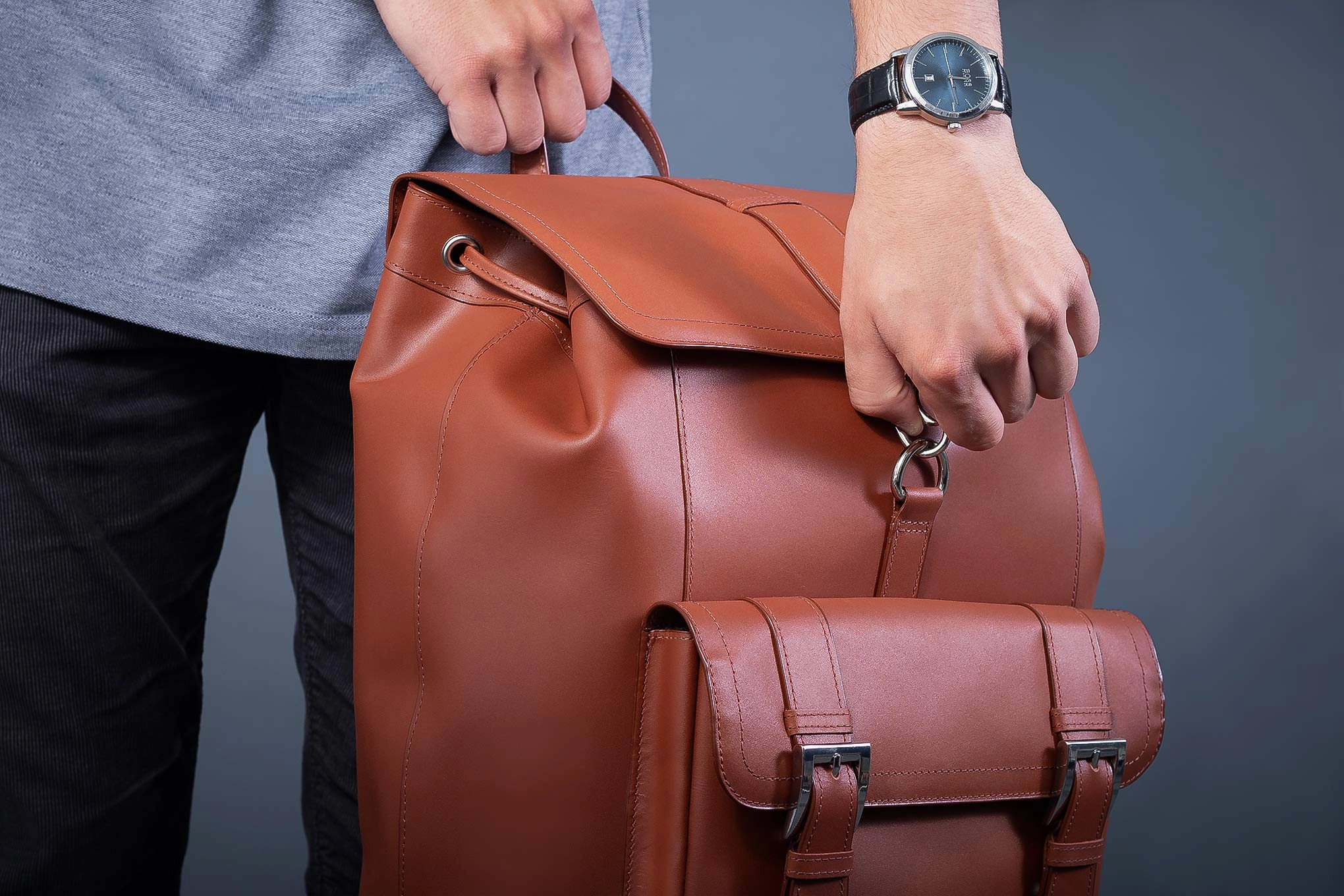 McKlein USA Hagen 15" Leather Laptop Backpack