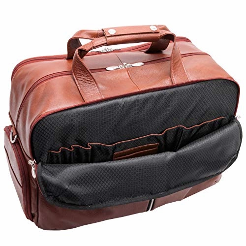 McKleinUSA Avondale, Pebble Grain Calfskin Leather, 22" Leather, Triple Compartment, Carry-All, Travel, Laptop Duffel, Brown (18904)