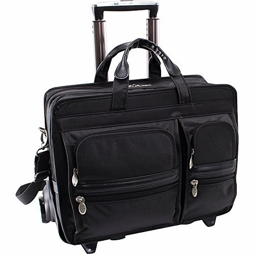 Mckleinusa Clinton 58445 Black 17 Detachable-Wheeled Laptop Case