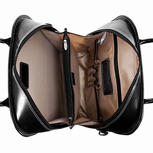 Mckleinusa La Grange 96495 Black Leather Vertical Detachable-Wheeled Ladies' Briefcase
