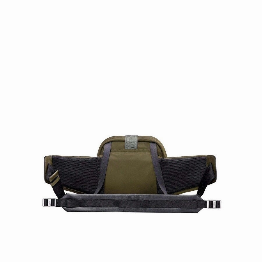 MCM Men's London Green Nylon Jemison Crossbody 2 in 1 Bag