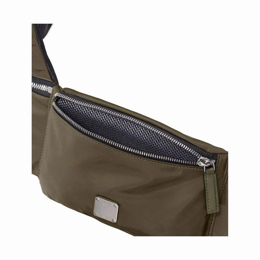 MCM Men's London Green Nylon Jemison Crossbody 2 in 1 Bag