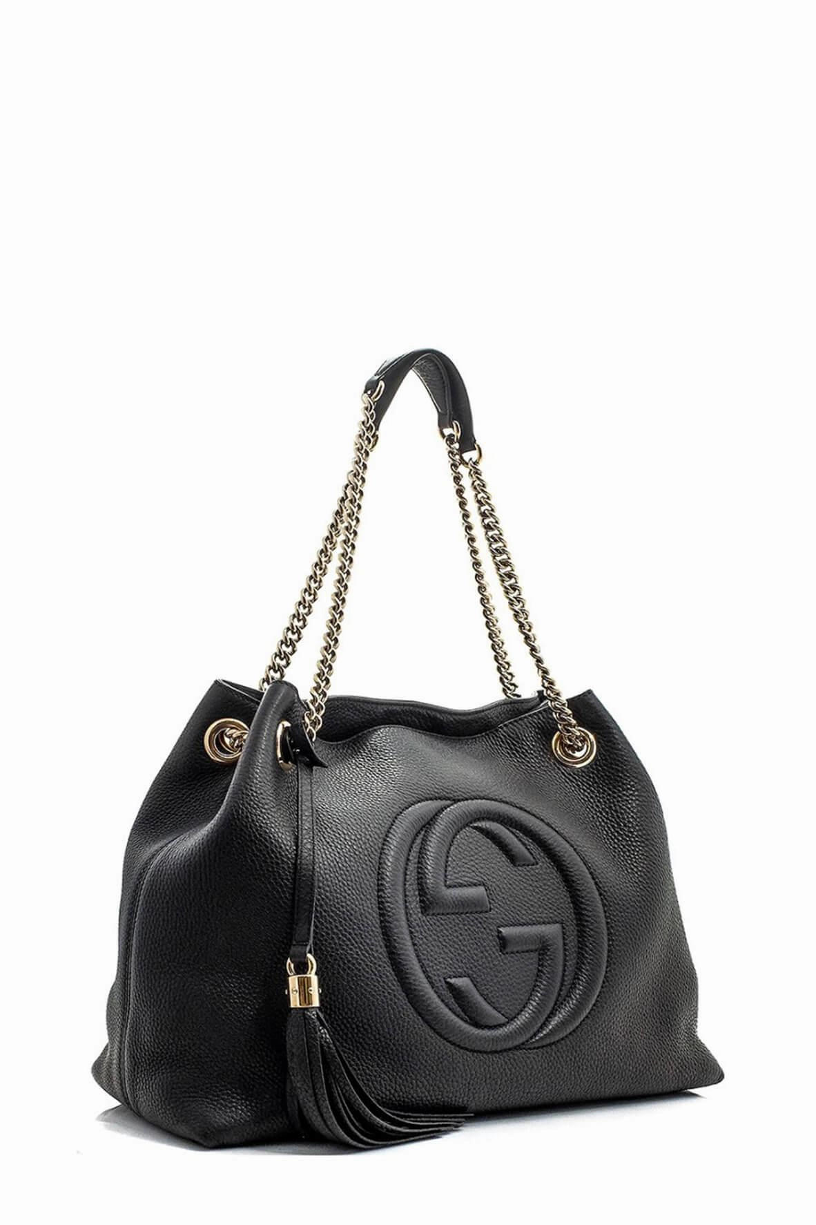 Medium Soho Chain Shoulder Bag Black