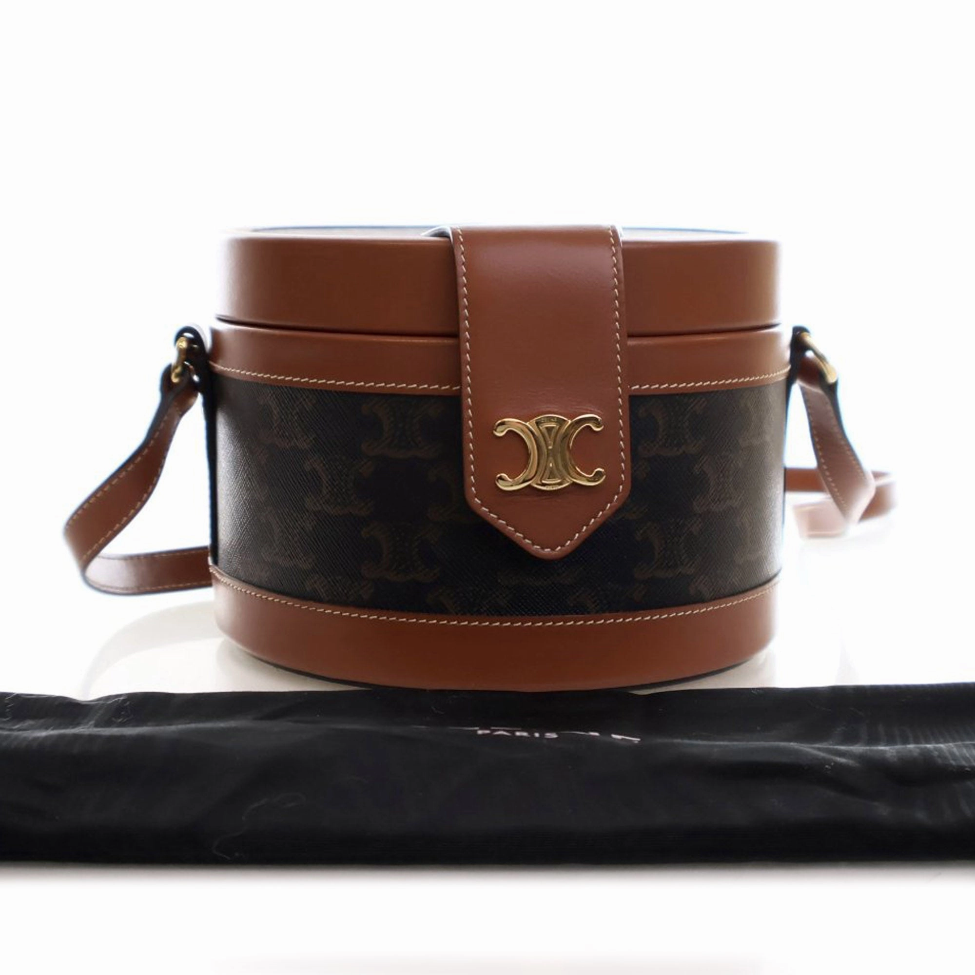Medium Triomphe Coated Canvas Tambour Crossbody