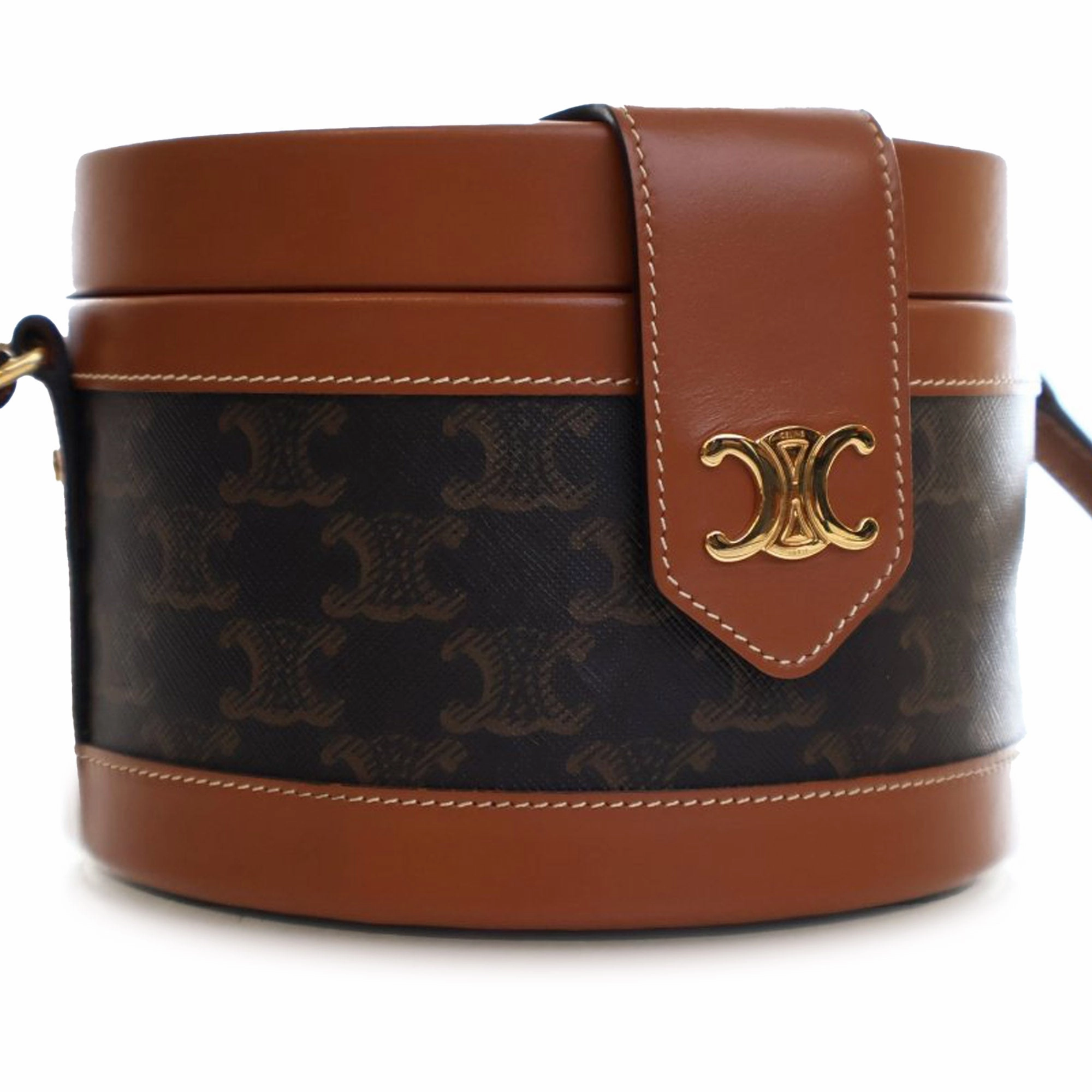 Medium Triomphe Coated Canvas Tambour Crossbody