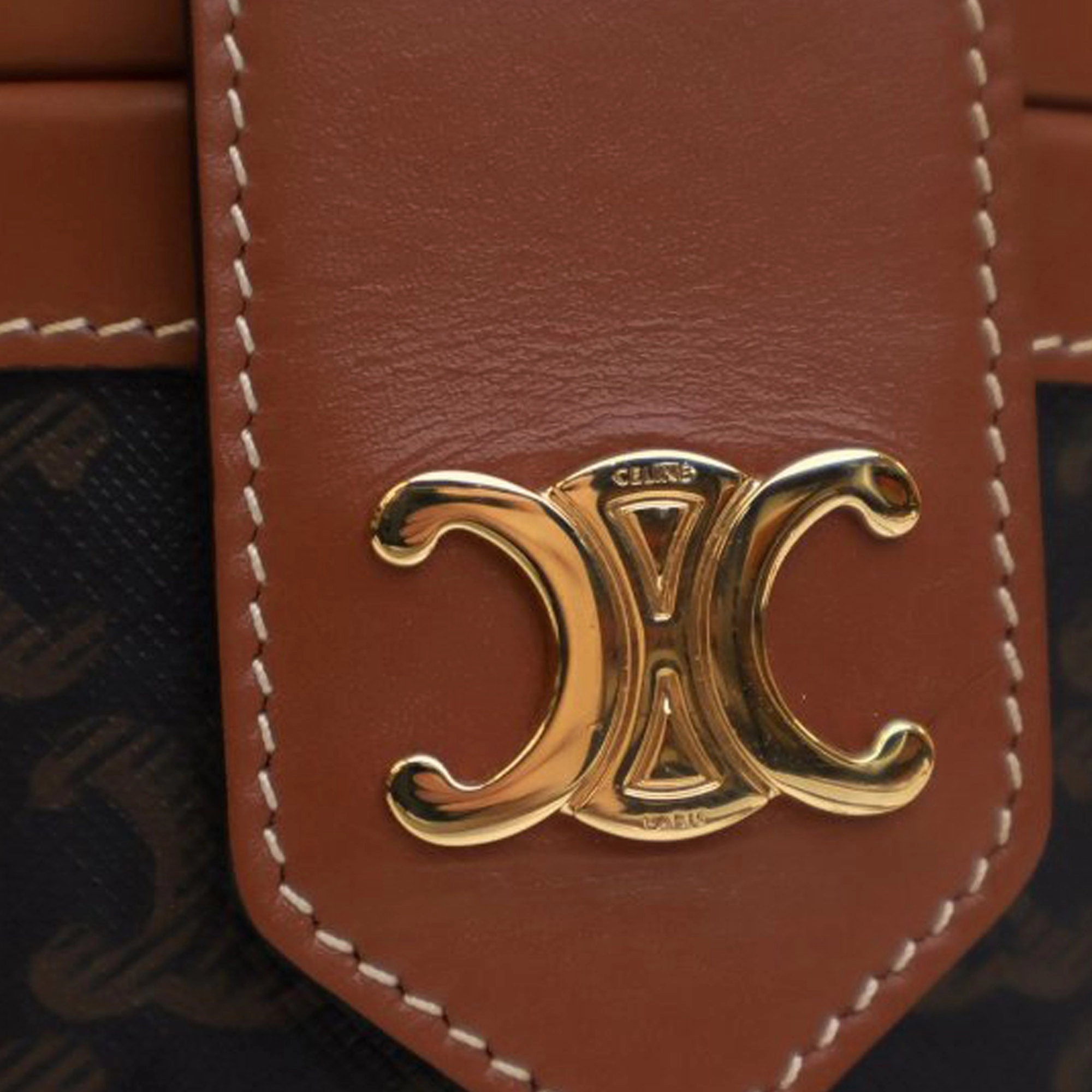 Medium Triomphe Coated Canvas Tambour Crossbody