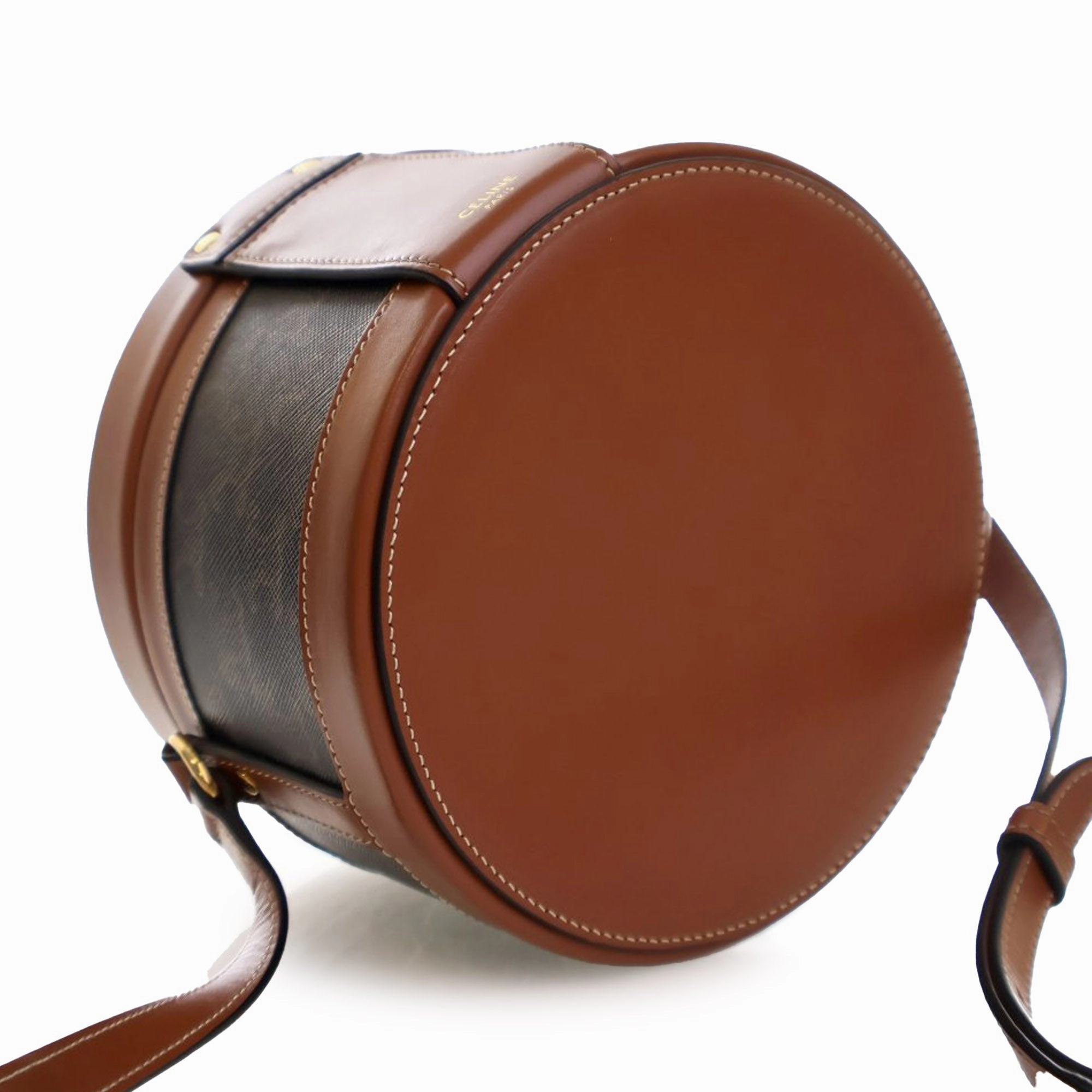 Medium Triomphe Coated Canvas Tambour Crossbody