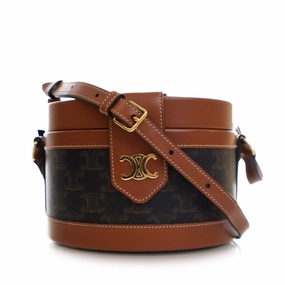 Medium Triomphe Coated Canvas Tambour Crossbody