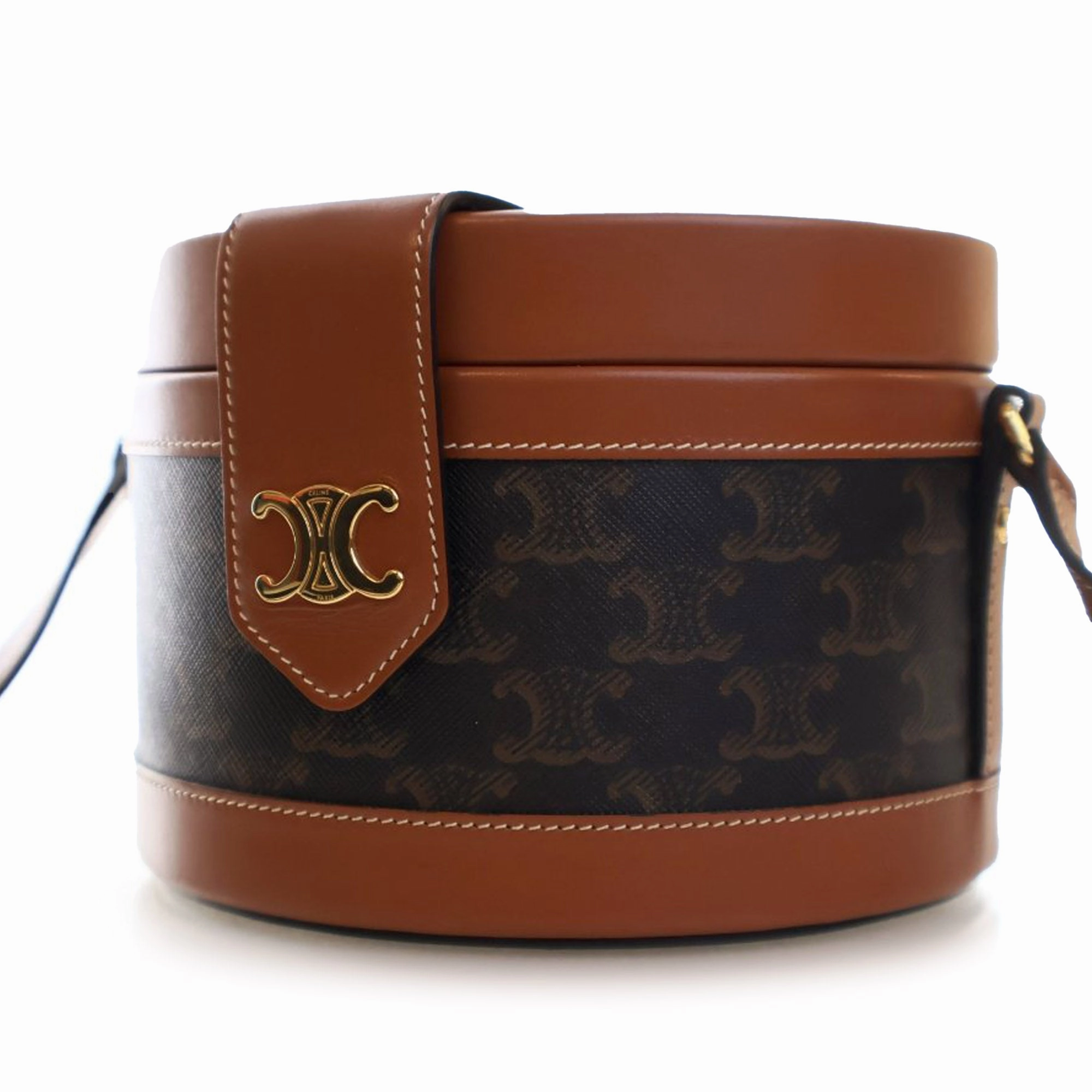 Medium Triomphe Coated Canvas Tambour Crossbody