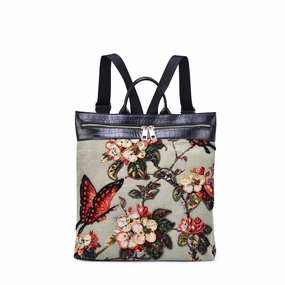 Mellow World Butterfly Hand-beaded Backpack
