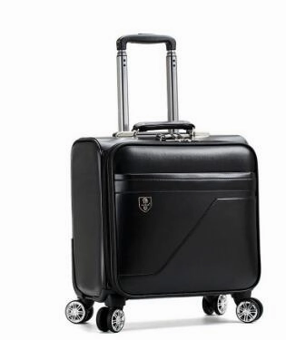 Men Business Travel Luggage Bag Pu Spinner Suitcase Travel Rolling Luggage Bags On Wheels Carry