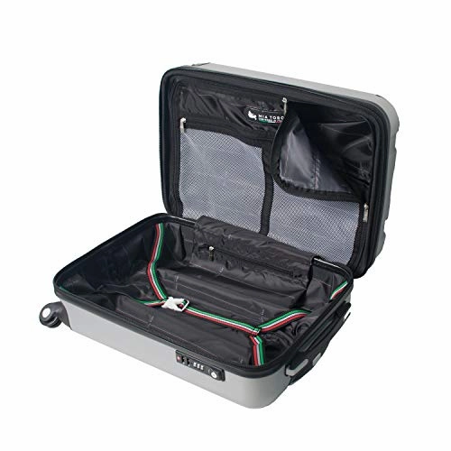Mia Toro Italy Accera Hardside Spinner Carry-on,Aluminum