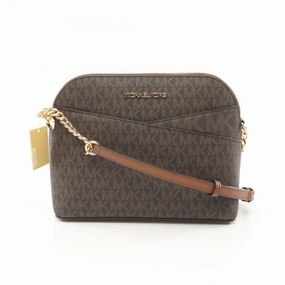 Michael Kors  Coated Canvas Pvc Leather Shoulder Bag Weekend Bag (Pre-Owned)