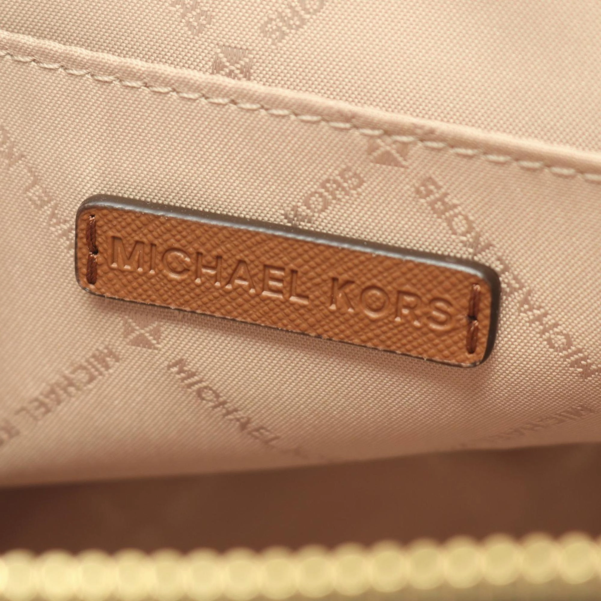 Michael Kors  Coated Canvas Pvc Leather Shoulder Bag Weekend Bag (Pre-Owned)
