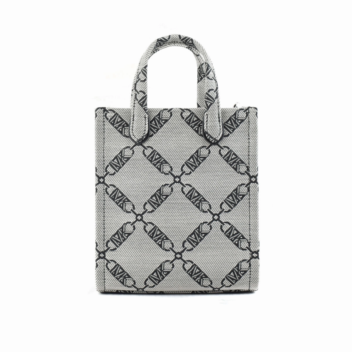 Michael Kors Gigi Grey Logo Canvas Crossbody Shoulder Bag