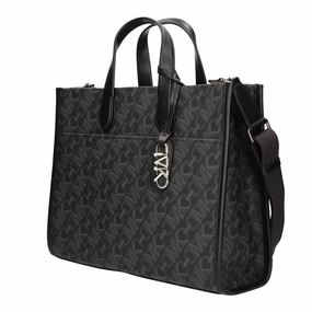 Michael Kors GIGI Logo Print Large Shoulder Crossbody Black