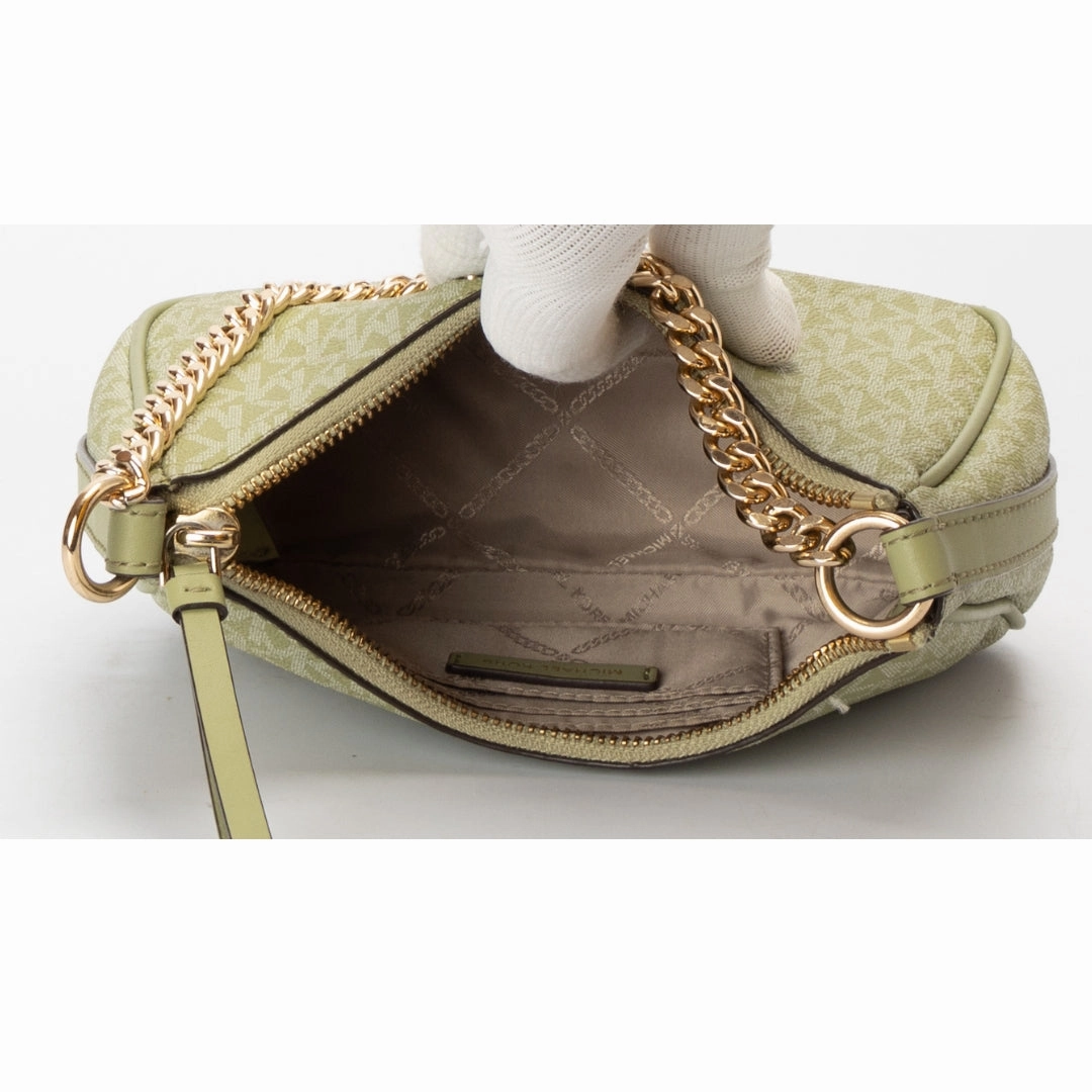 Michael Kors Green Jet Set Charm Logo Small Shoulder Bag