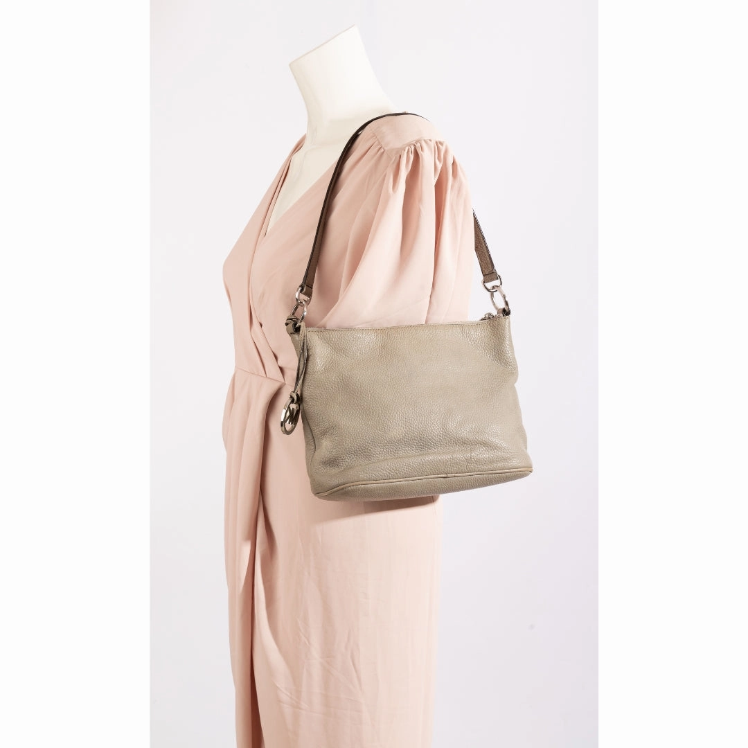 Michael Kors Grey Leather Shoulder Bag
