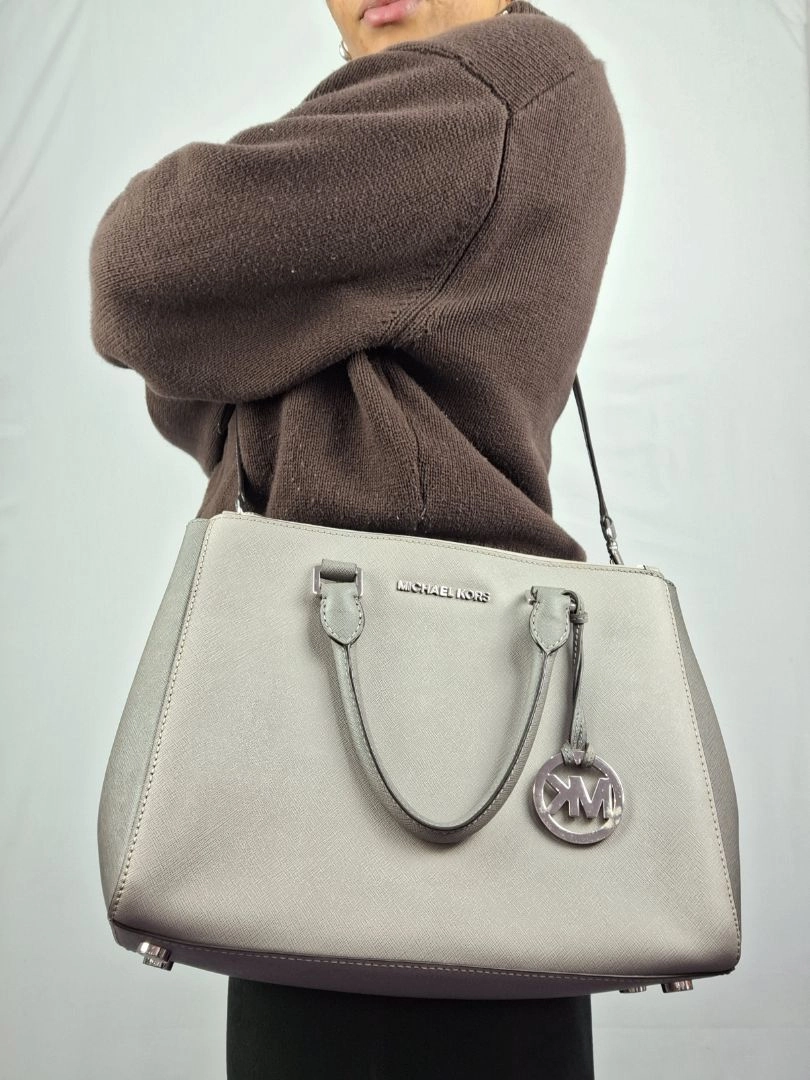Michael Kors Grey Multi Compartment Handbag