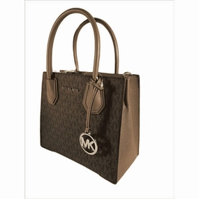 Michael Kors Mercer Medium Brown Leather Messenger Bag