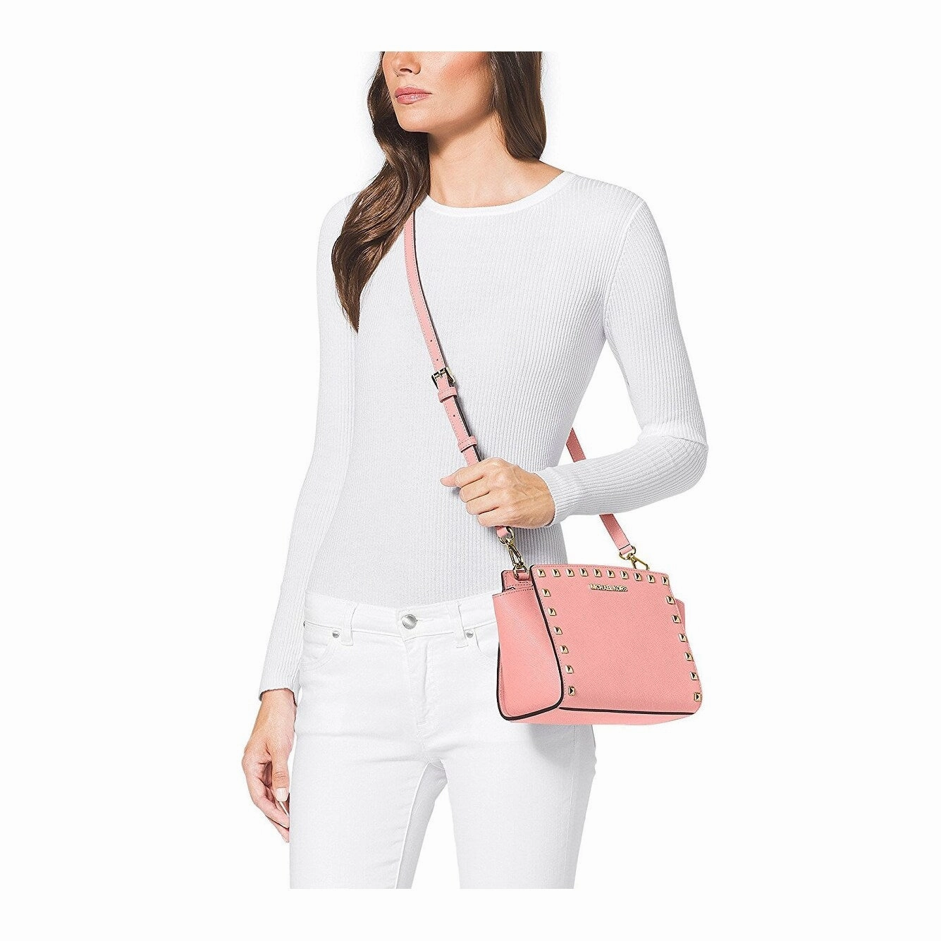 Michael Kors Selma Studded Medium Messenger