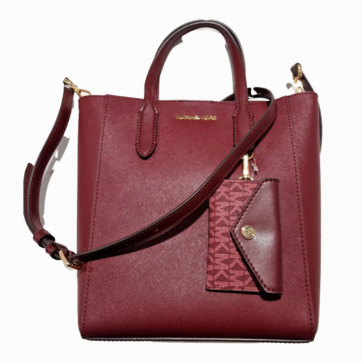 Michael Kors Vincent Leather Shoulder Crossbody Bag Red