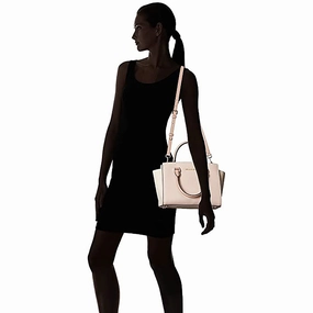 Michael Kors Women's Selma Medium Top Zip Satchel (Soft Pink/Ecru/Fawn)