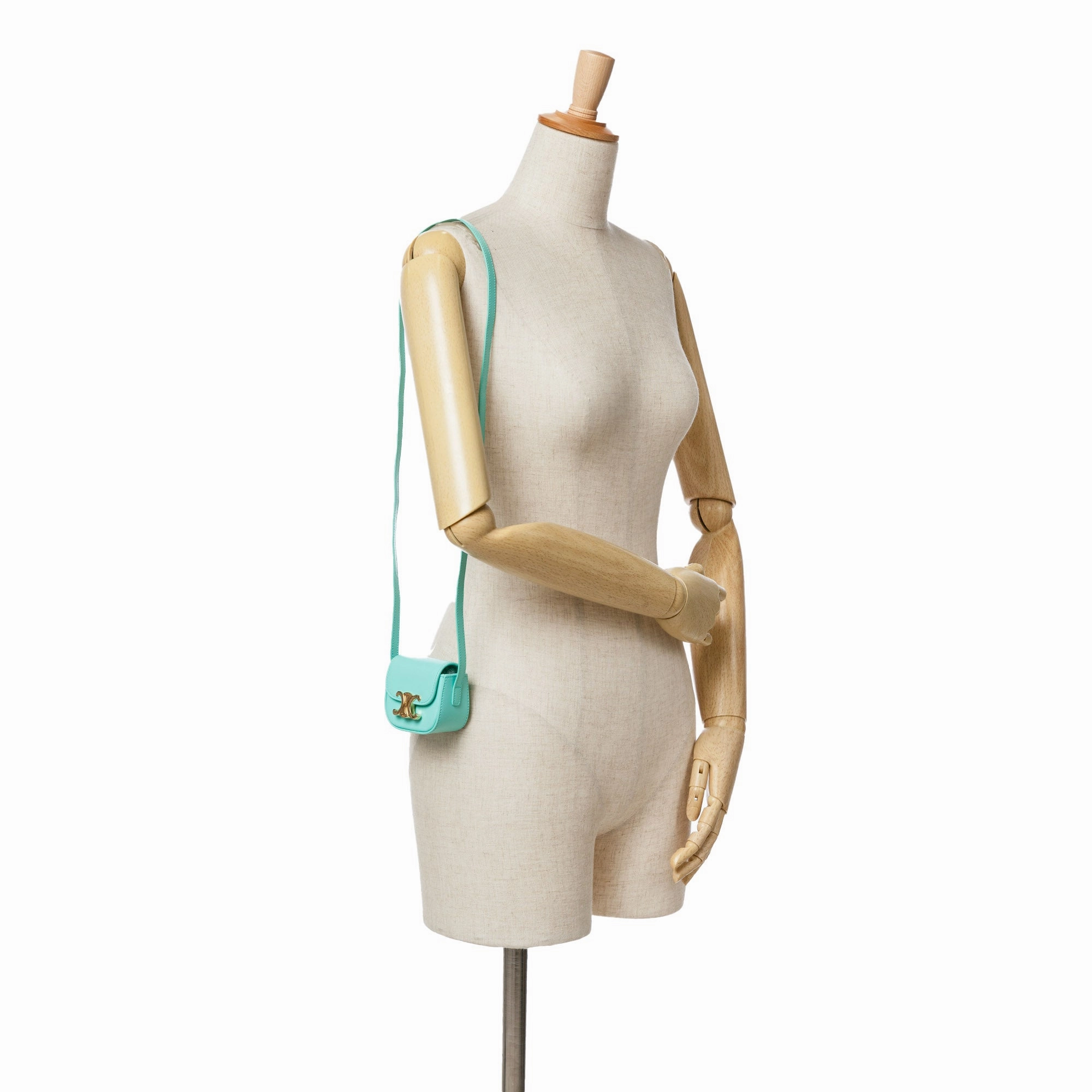 Mini Shiny Calfskin Triomphe Crossbody