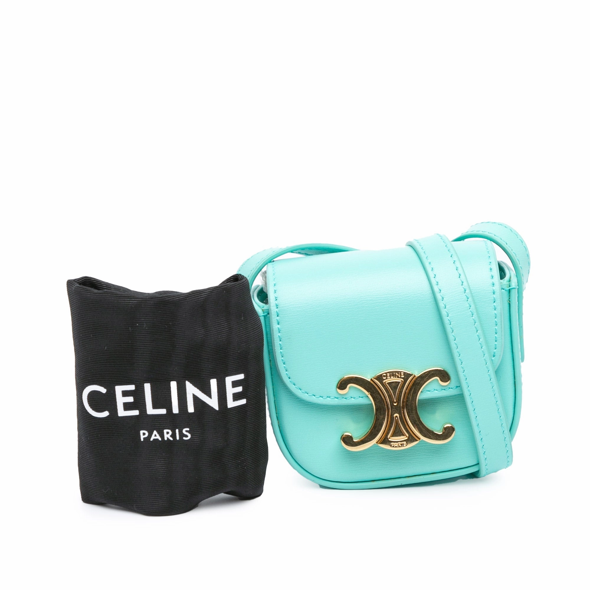 Mini Shiny Calfskin Triomphe Crossbody