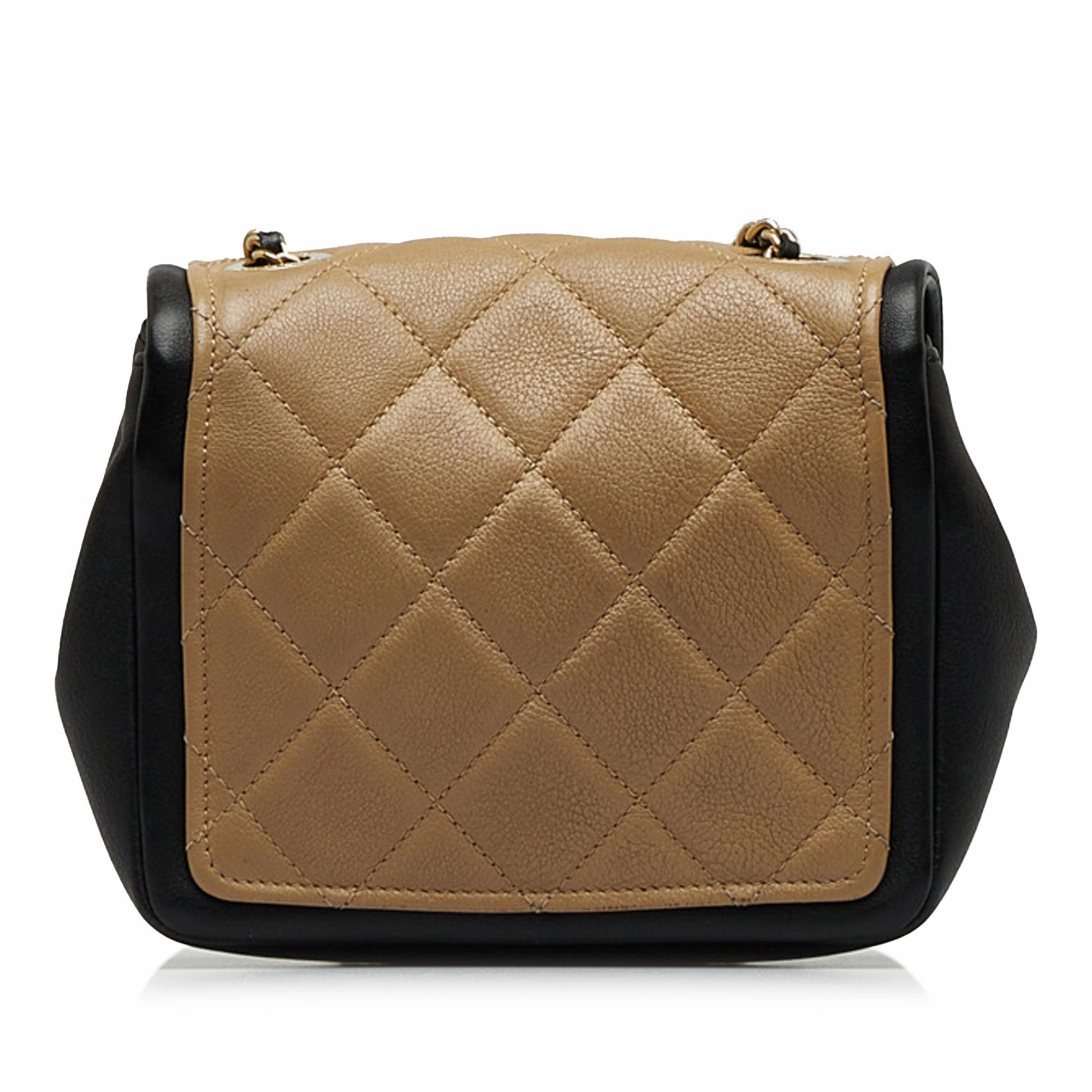 Mini Square Calfskin Graphic Flap Crossbody Bag