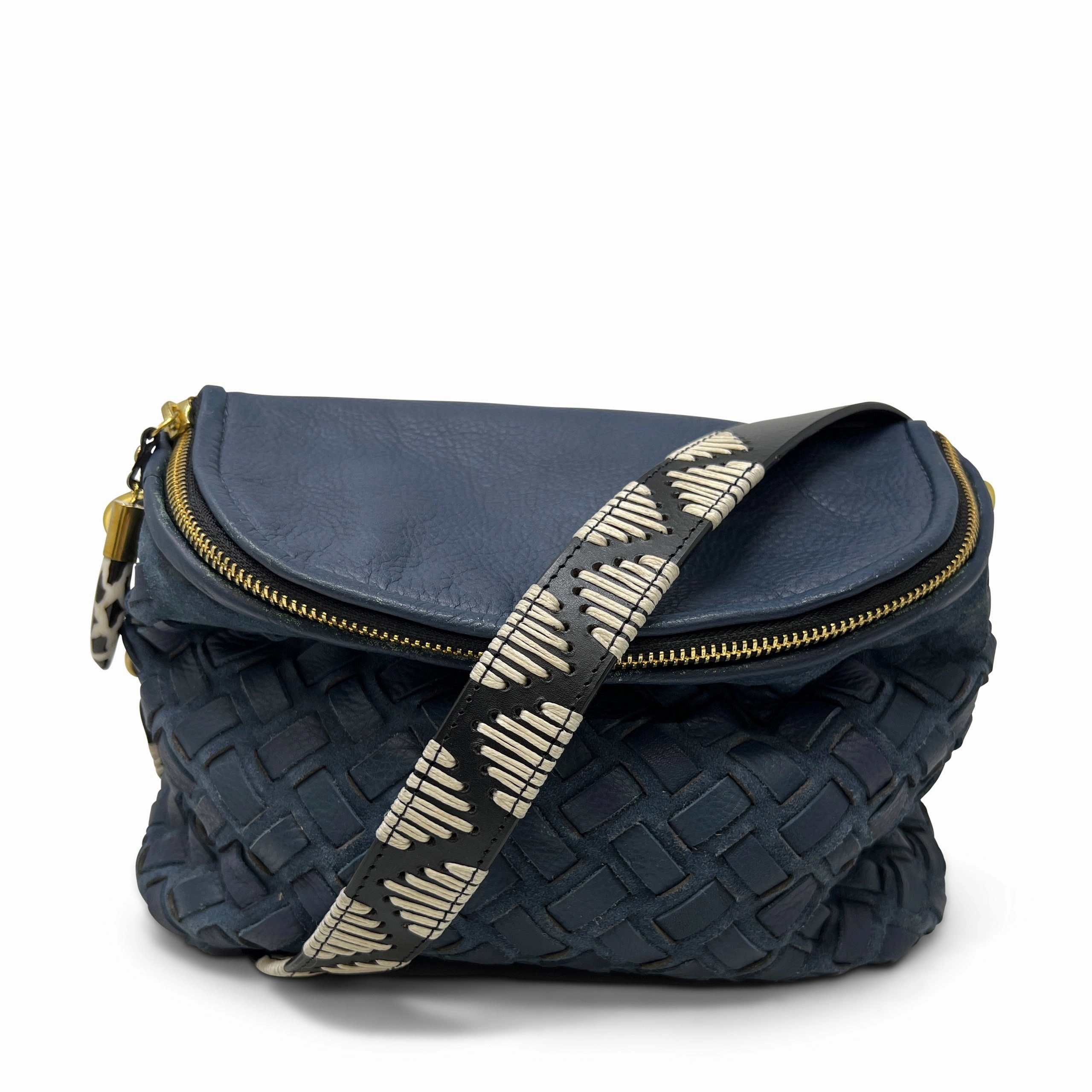 Mini Windbourne Crossbody - Steel Blue Crossweave