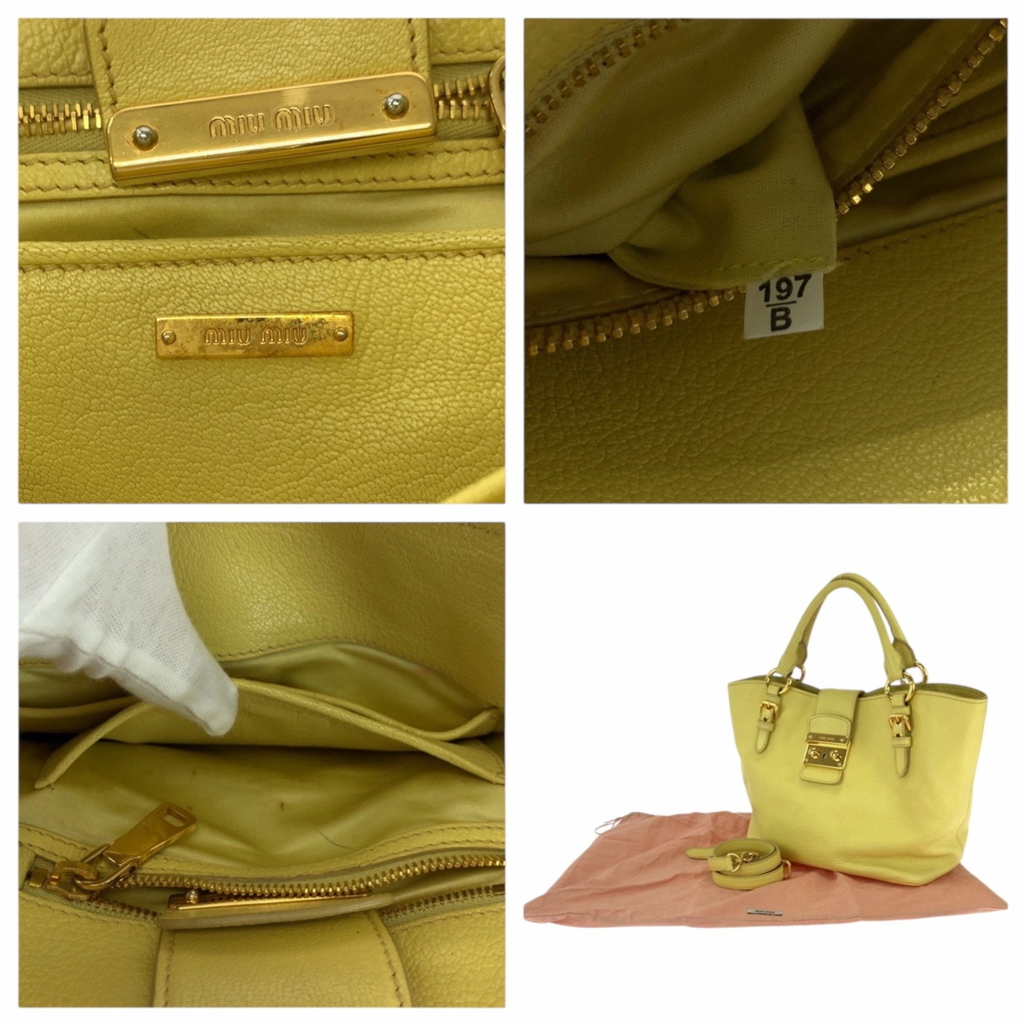 Miu Miu Leather Handbag Shoulder Bag (Pre-Owned)