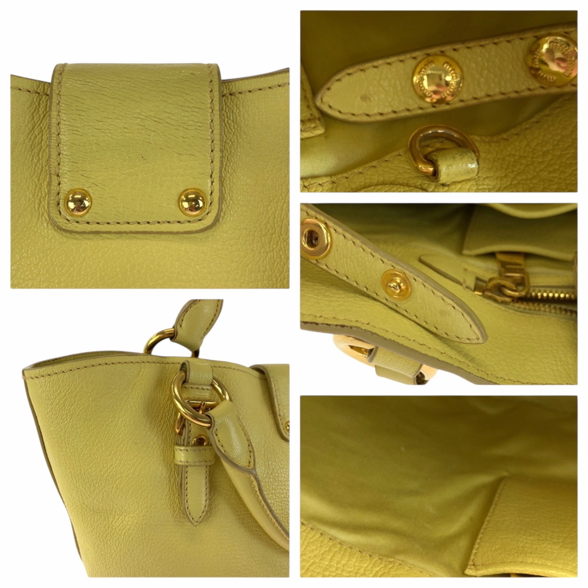 Miu Miu Leather Handbag Shoulder Bag (Pre-Owned)