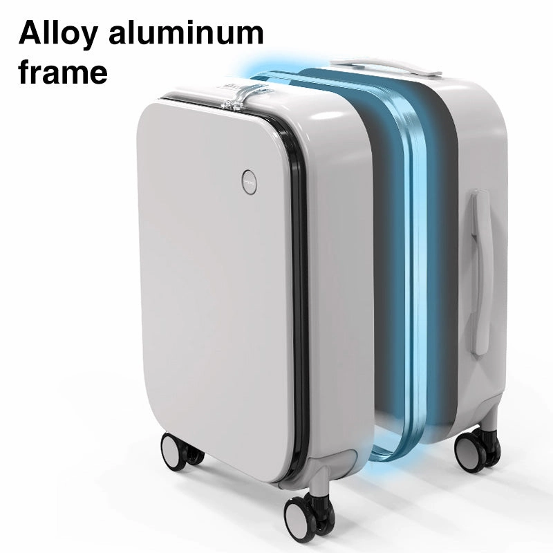 Mixi Patent Design Aluminum Frame Suitcase Carry On Rolling Luggage
