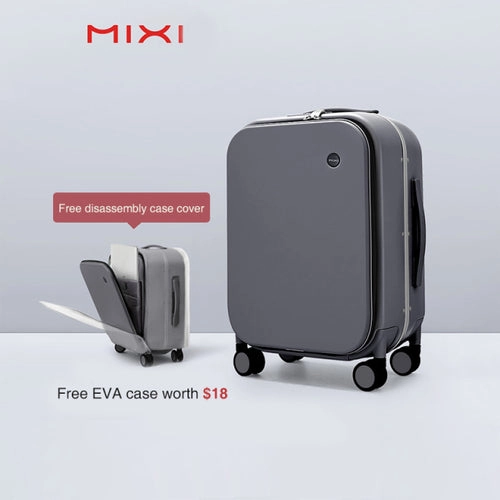 Mixi Patent Design Aluminum Frame Suitcase Carry On Rolling Luggage