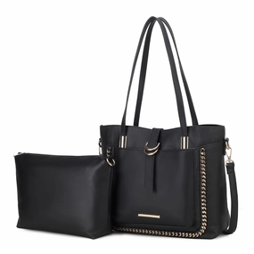 MKF Collection Raya Vegan Leather Women's Shoulder Bag 2 PCS by Mia K.