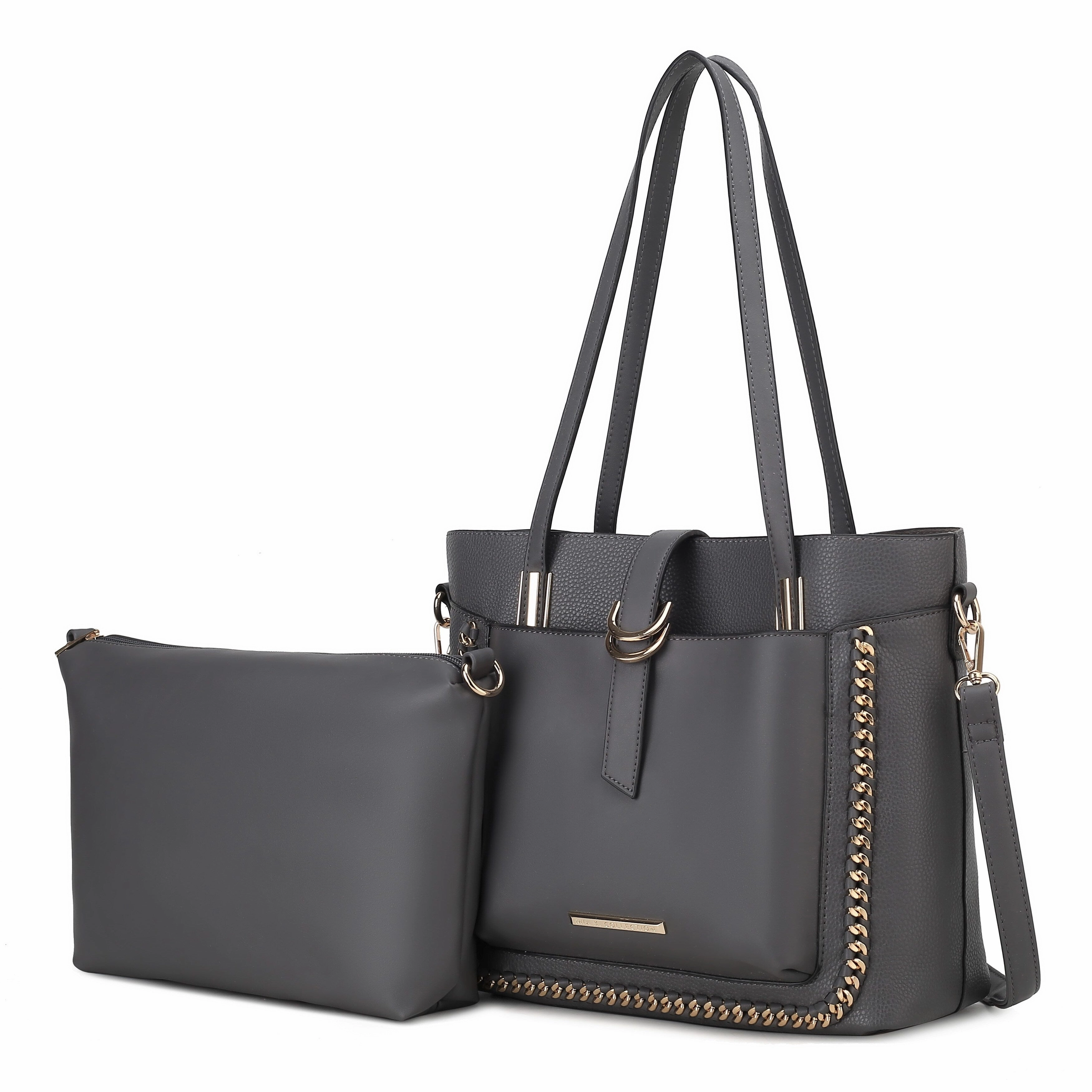 MKF Collection Raya Vegan Leather Women's Shoulder Bag 2 PCS by Mia K.